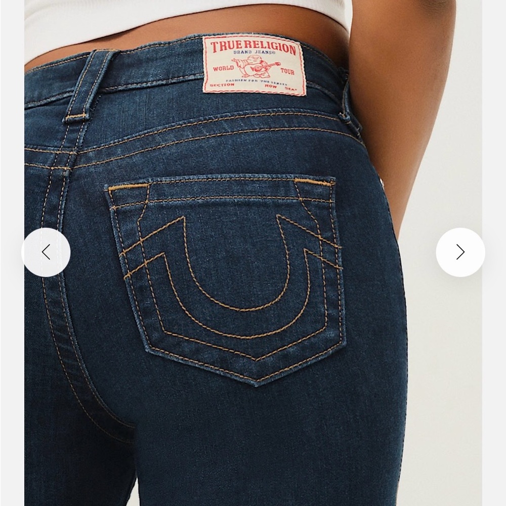 True Religion Women's Dark Indigo Skinny Jeans